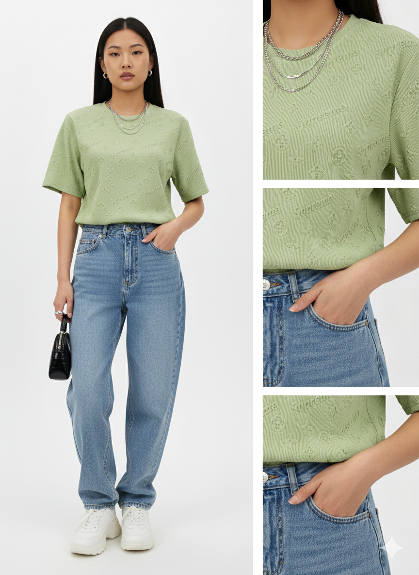 Gemini_Generated_Image_ (34) Casual T-Shirt Green